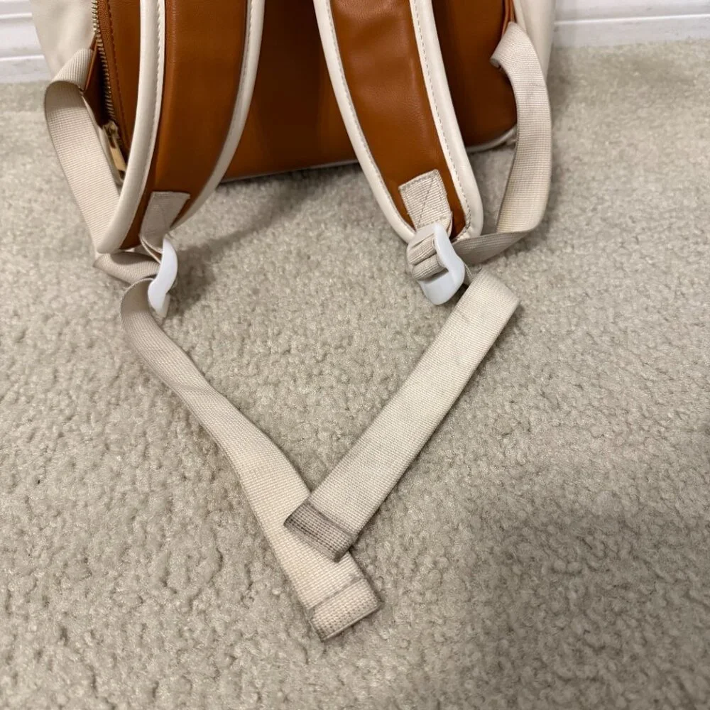 Stylish Cream and Brown Baby Bag